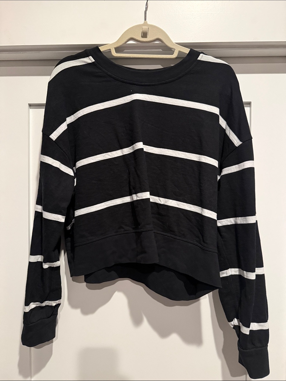 Lululemon Perfectly Oversized Cropped Crew Stripe